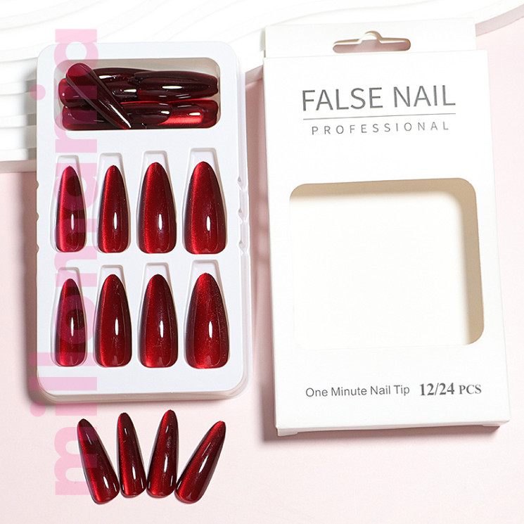 Ногти накладные длинные Однотонные 30 шт