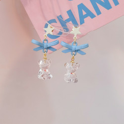 Серьги акрил Сакура Медвежонок