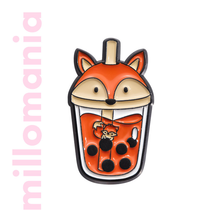 Значок металл Bubble Tea Звери
