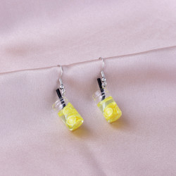 Серьги акрил банка Лимонад
