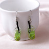 Серьги акрил банка Лимонад