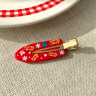 Заколка зажим клинок Новый год 1шт