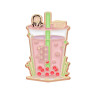 Значок металл Bubble Tea Клинок,рассекающий демонов