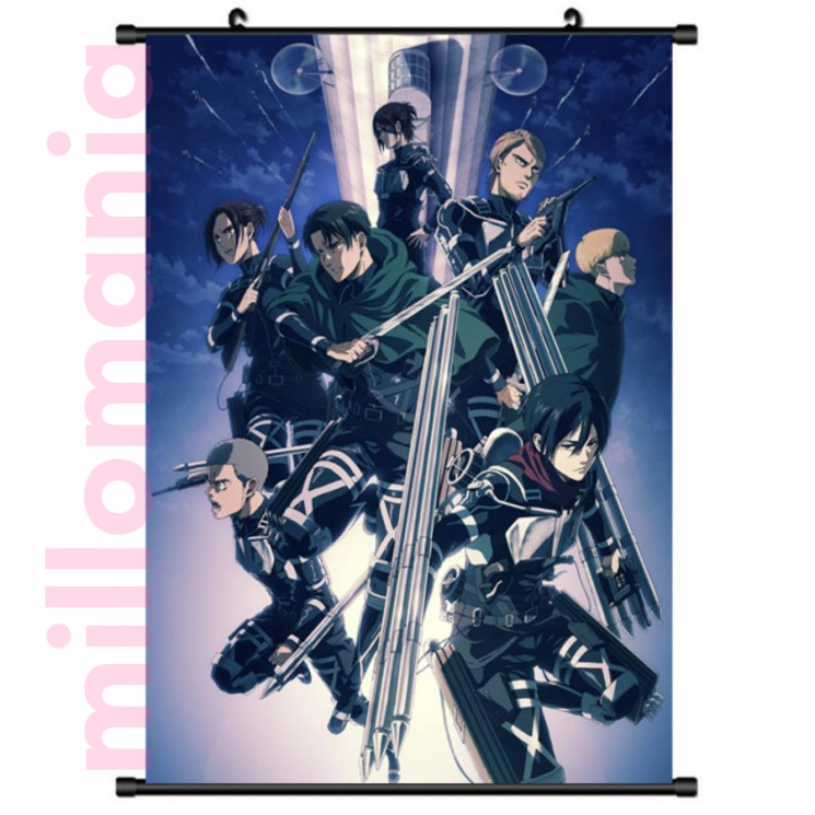 Постер аниме ткань Attack on Titan/Атака титанов