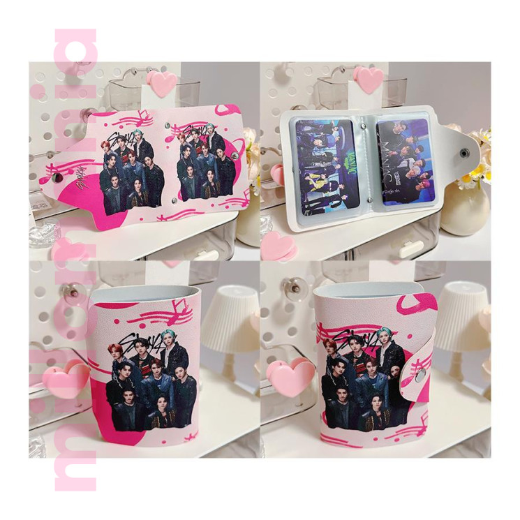 Альбом для хранения карточек +2 карточки K-Pop Straykids 10.5*7см PU 20 файлов