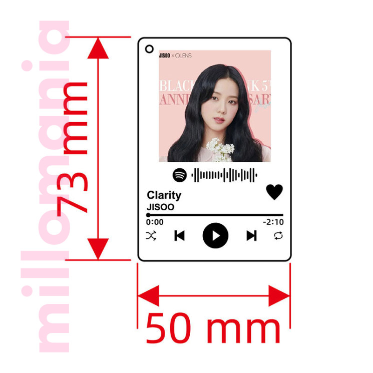 Брелок акриловый BlackPink 7.3x5 см