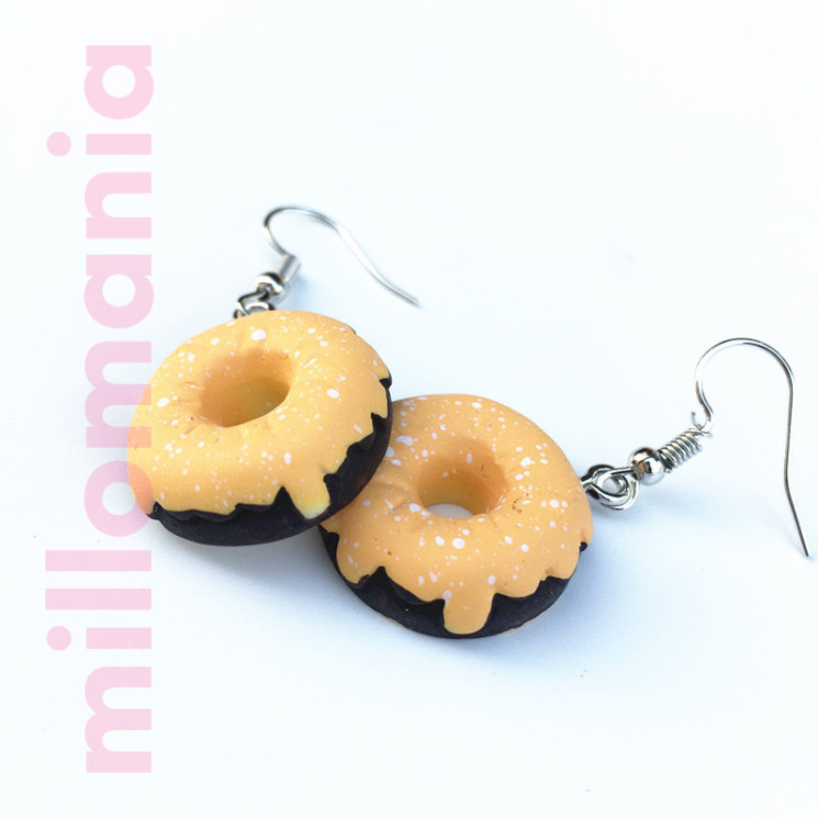 Серьги креативные Пончик П.А