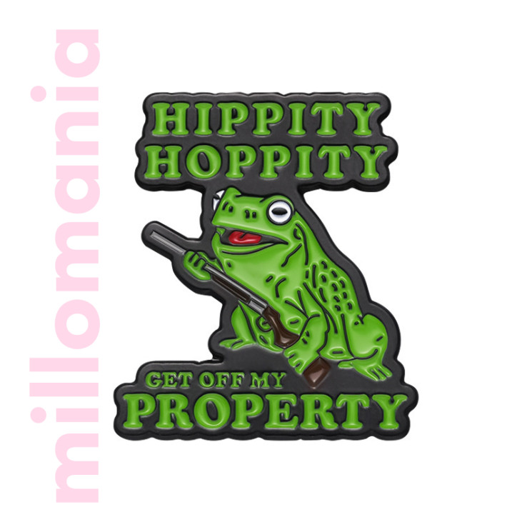 Значок металл Лягушка с ружьём