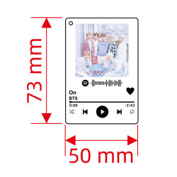 Брелок акриловый BTS 7.3x5 см