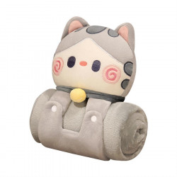 Подушка-игрушка плед плюшевая Котик