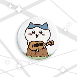 Значок металл круглый жесть Котик