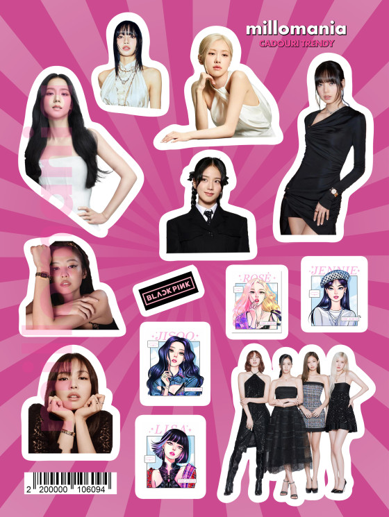 Стикерпак Millomania Black Pink 1лист 148х210мм Стикерпак Millomania Black Pink 1лист 148х210мм