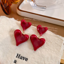 Серьги акрил Сердце