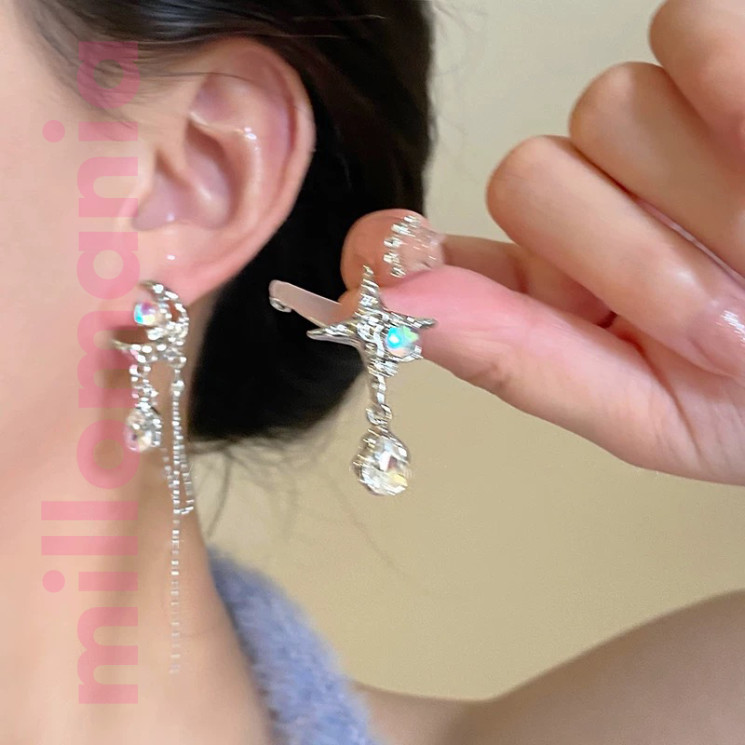 Серьги акрил металл Искра