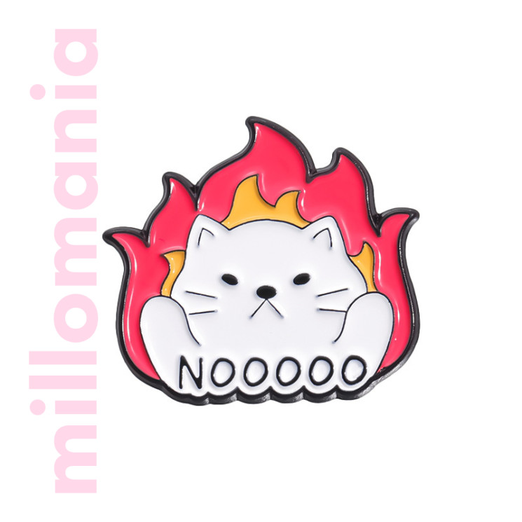 Значок металл Котик