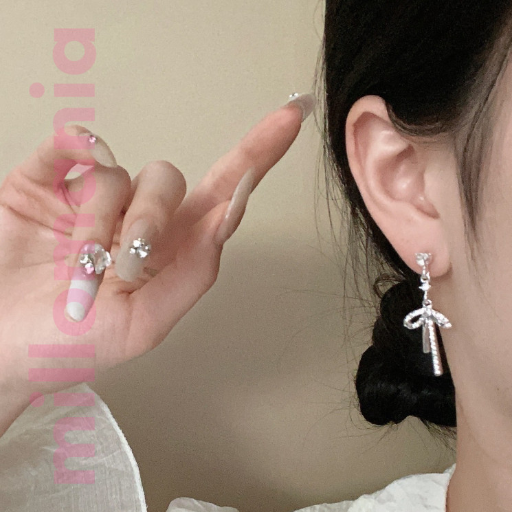 Серьги металл Бантик