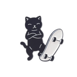 Значок металл Котик