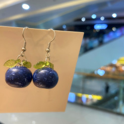 Серьги акрил Черника