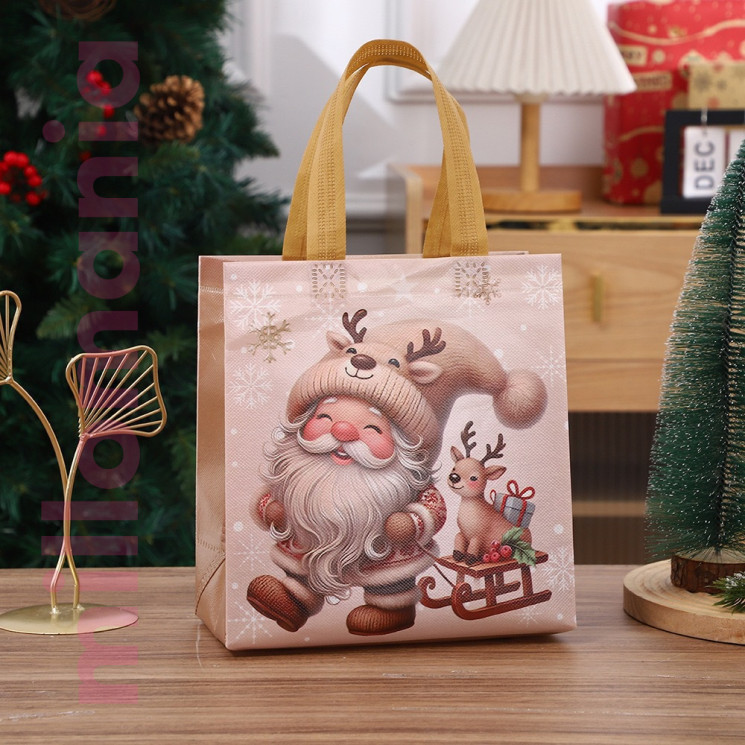 Сумка упаковка подарочная ткань Новый год Сумка упаковка подарочная ткань Новый год