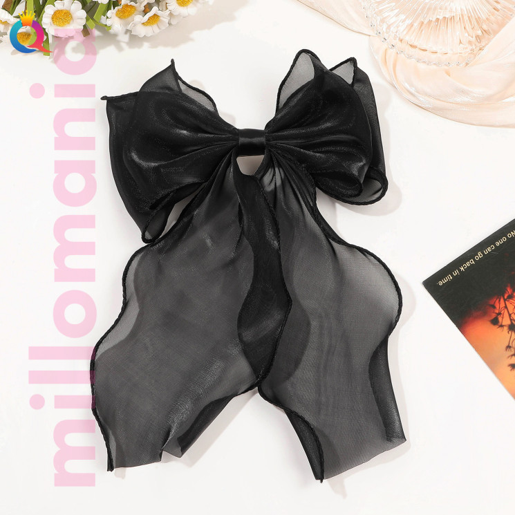 Заколка зажим Бант шелк