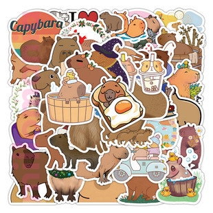 Наклейка стикер Капибара набор 50шт