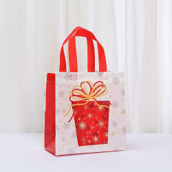 Сумка упакрвка подарочная ткань Новый год