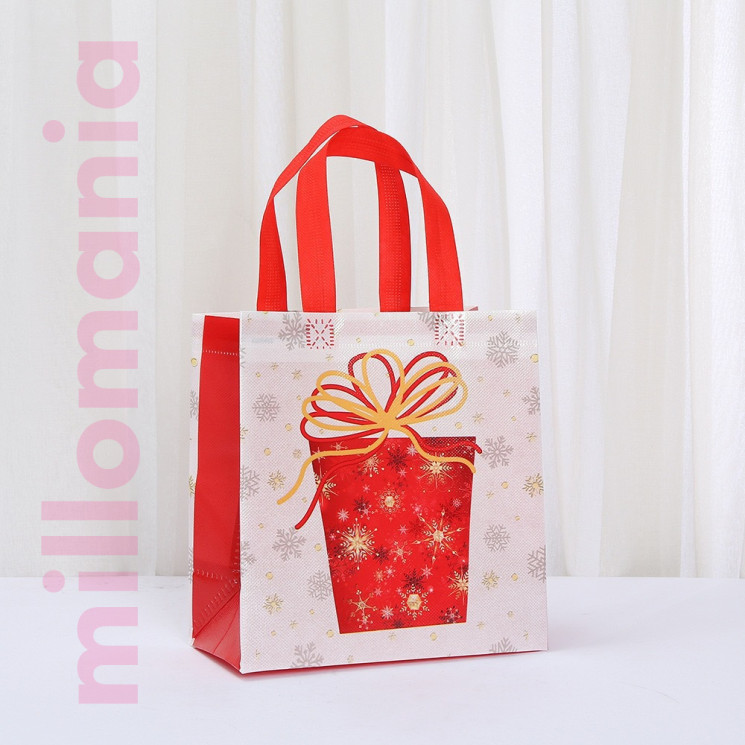 Сумка упакрвка подарочная ткань Новый год Сумка упакрвка подарочная ткань Новый год