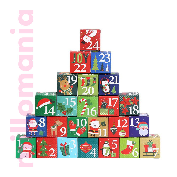 Коробка подарочная Новый год набор 24 шт