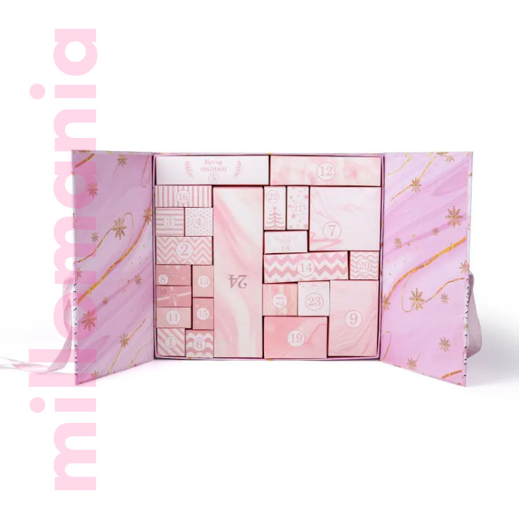 Коробка подарочная Адвент календарь 24 ячейки